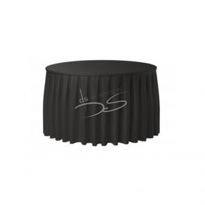 Buffet-, klaptafel rok, Boxpleat (combi skirting) zwart ? 152cm