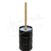 Olievat statafel 200L - Met houten paal 2,5 m